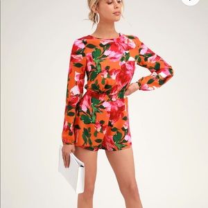 Floral romper, only worn once